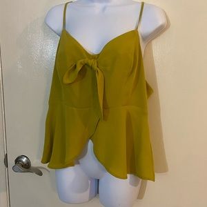 Forever 21 Green/yellow cami summer top.